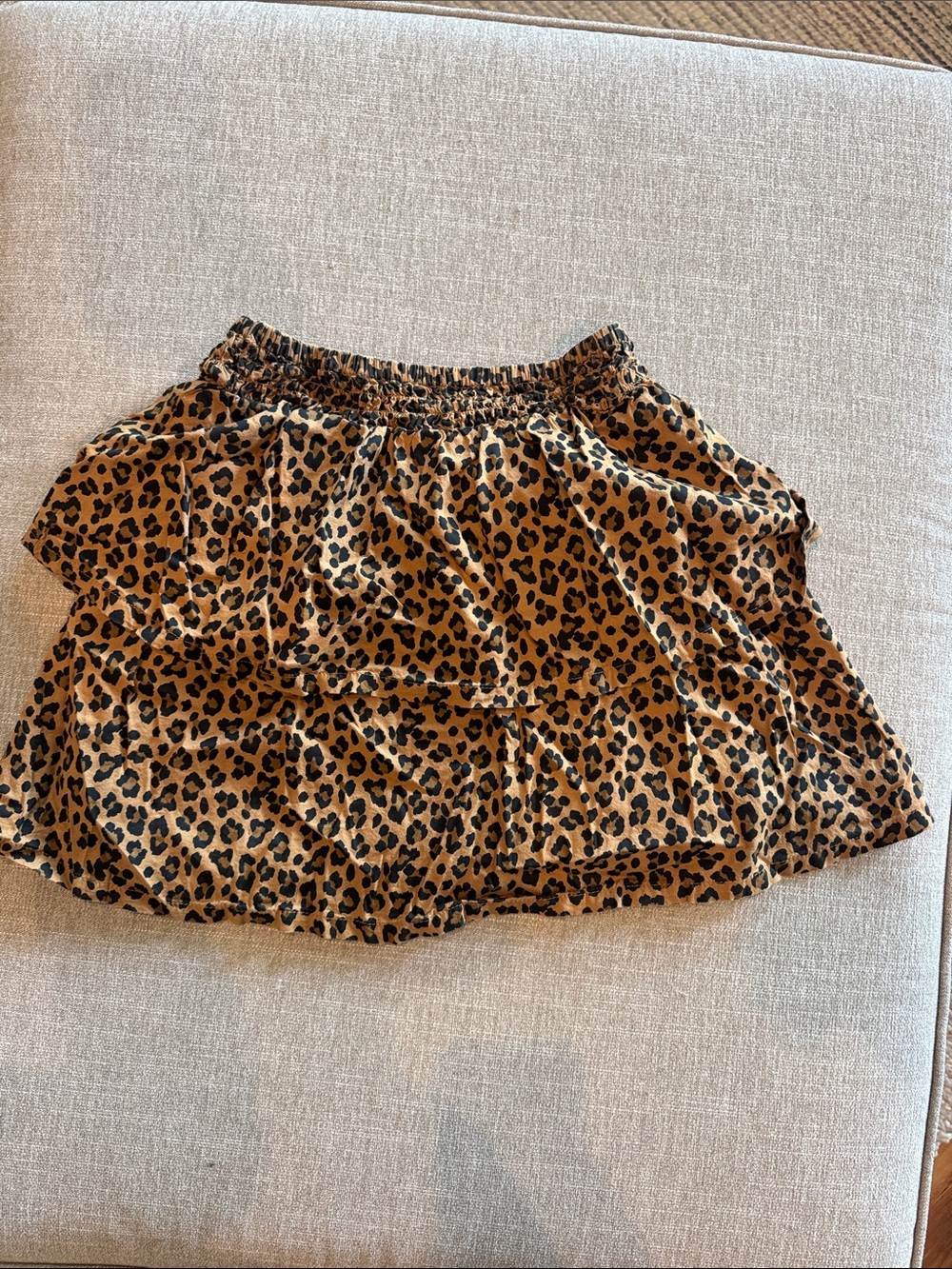 Old Navy Leopard Tiered Mini Skirt - Brown and Black